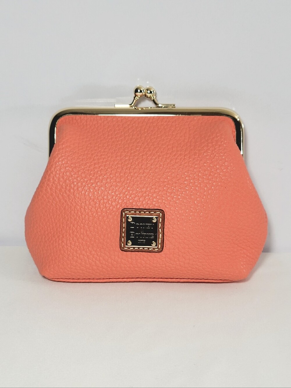 Dooney & Bourke Pebble Grain Leather Large Framed Purse.